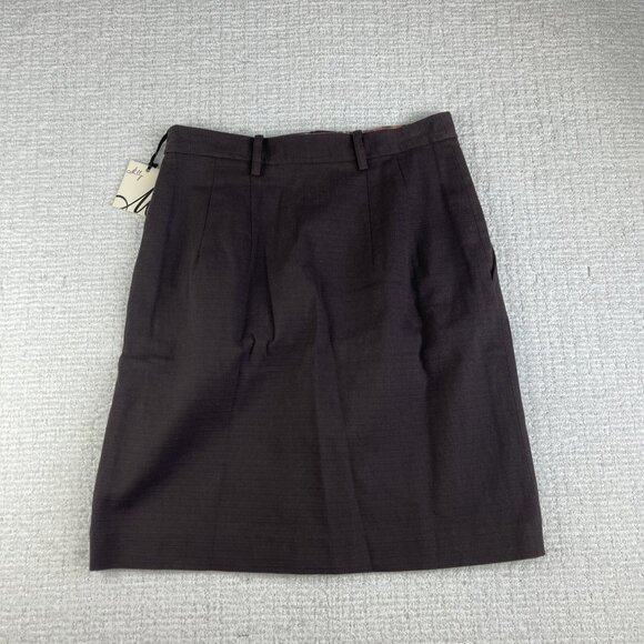 NWT Milly of New-York Chocolate Brown Skirt Size 6 Button up - Picture 10 of 14